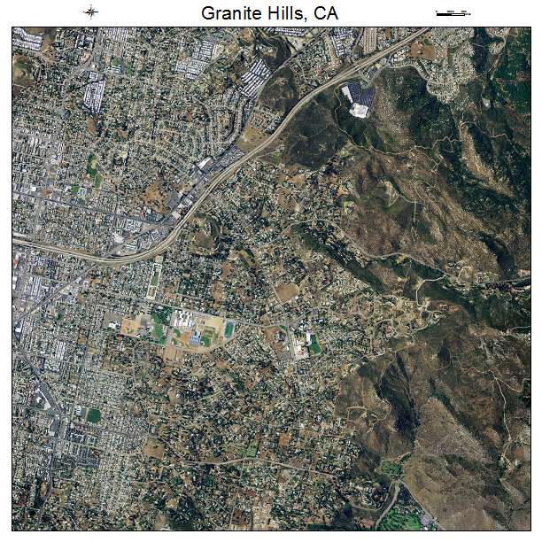 Granite Hills, CA air photo map