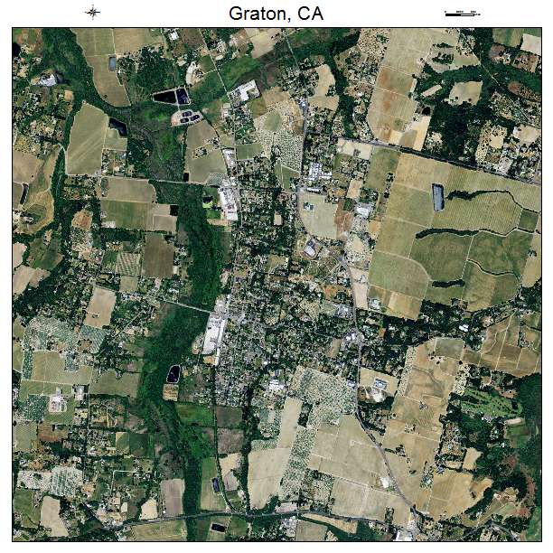 Graton, CA air photo map
