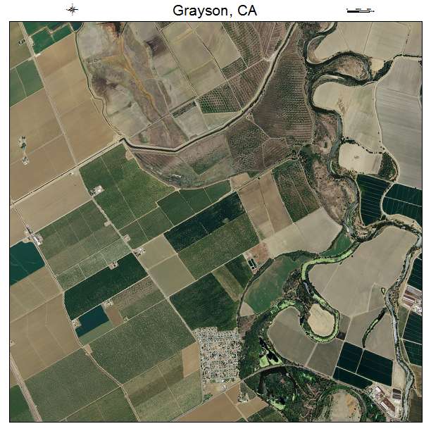 Grayson, CA air photo map
