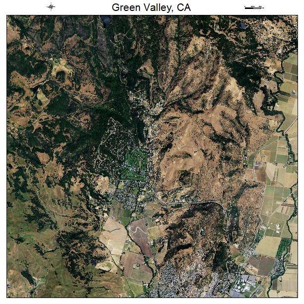 Green Valley, CA air photo map