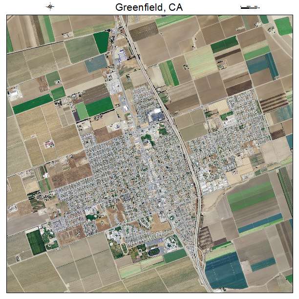 Greenfield, CA air photo map