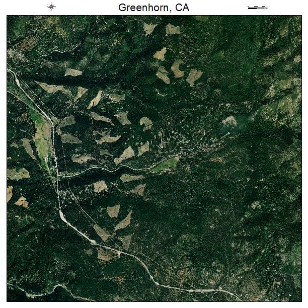 Greenhorn, CA air photo map