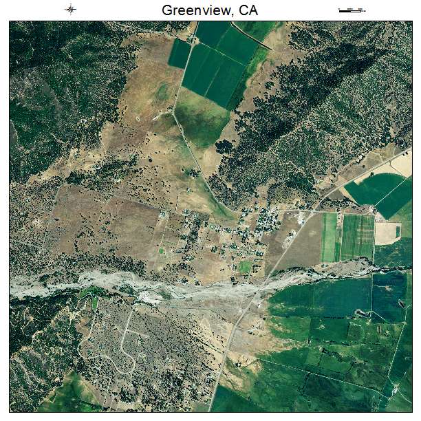 Greenview, CA air photo map