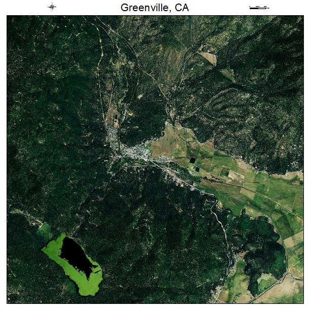 Greenville, CA air photo map