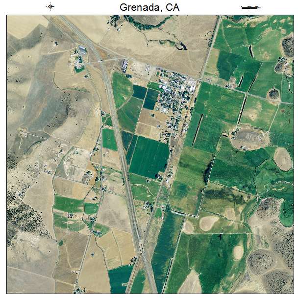 Grenada, CA air photo map