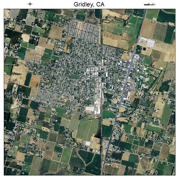 Gridley, CA air photo map