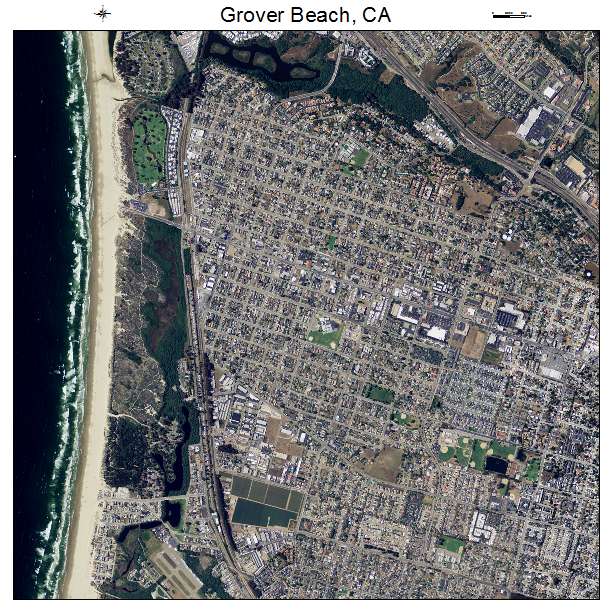 Grover Beach, CA air photo map
