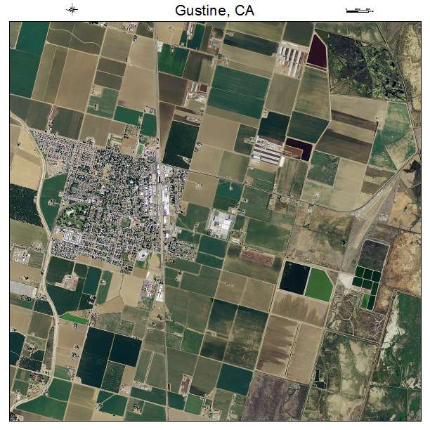 Gustine, CA air photo map