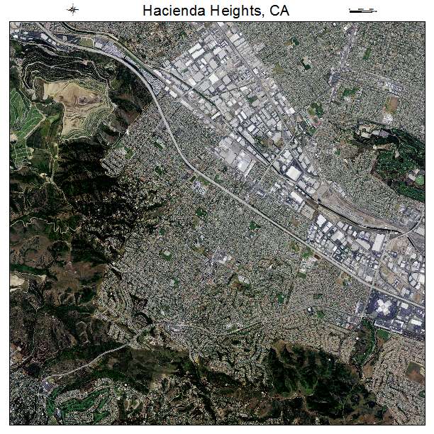Hacienda Heights, CA air photo map