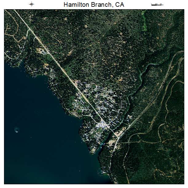 Hamilton Branch, CA air photo map