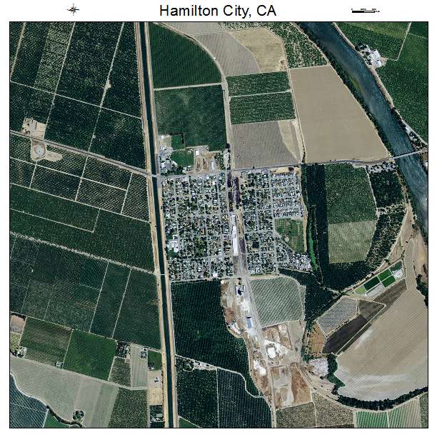 Hamilton City, CA air photo map