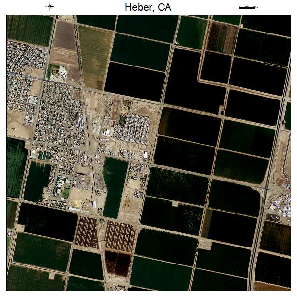 Heber, CA air photo map