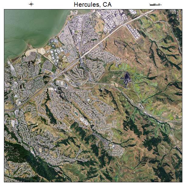 Hercules, CA air photo map