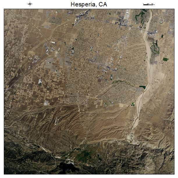 Hesperia, CA air photo map
