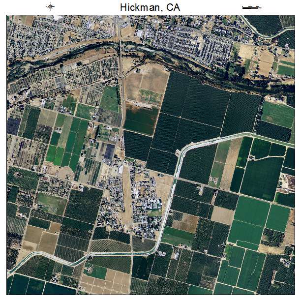 Hickman, CA air photo map