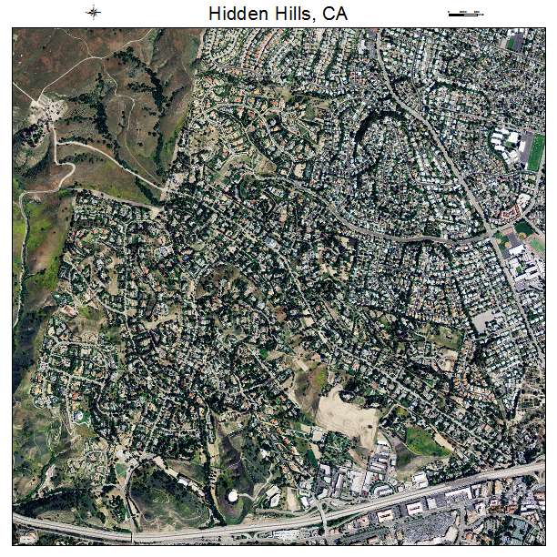 Hidden Hills, CA air photo map