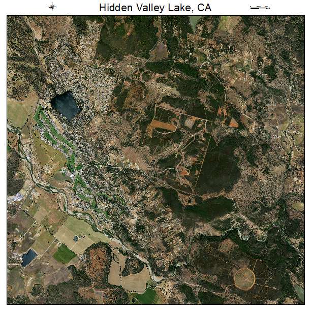 Hidden Valley Lake, CA air photo map