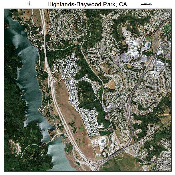 Highlands Baywood Park, CA air photo map