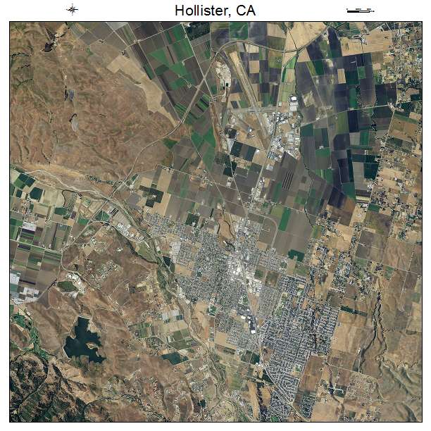 Hollister, CA air photo map