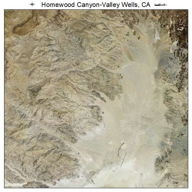 Homewood Canyon Valley Wells, CA air photo map