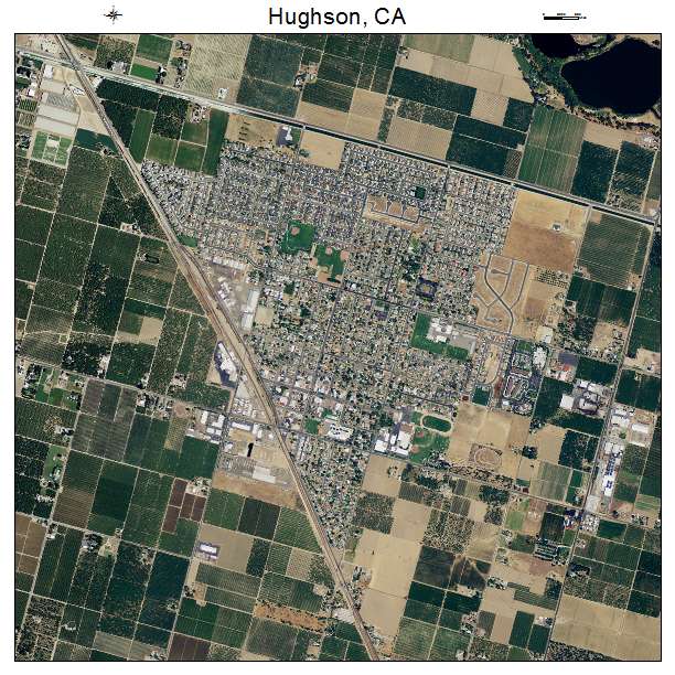 Hughson, CA air photo map