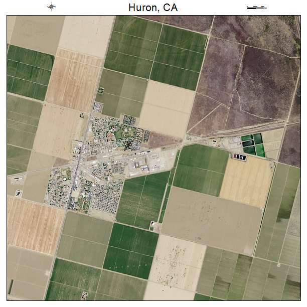 Huron, CA air photo map