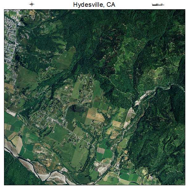 Hydesville, CA air photo map