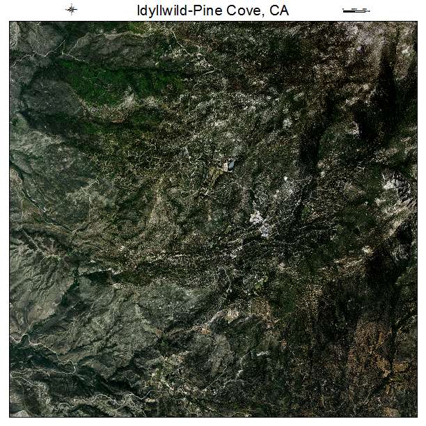 Idyllwild Pine Cove, CA air photo map