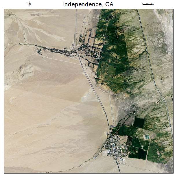 Independence, CA air photo map