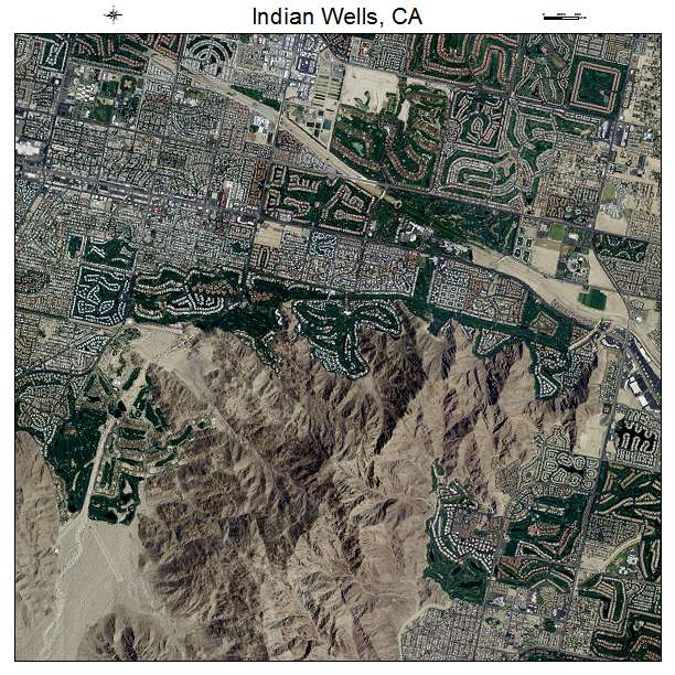 Indian Wells, CA air photo map