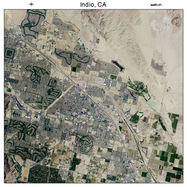 Indio, CA air photo map