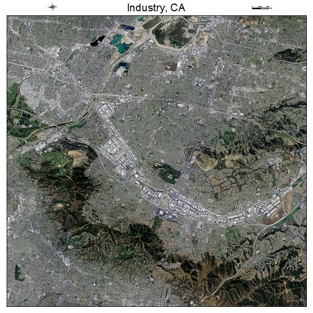Industry, CA air photo map