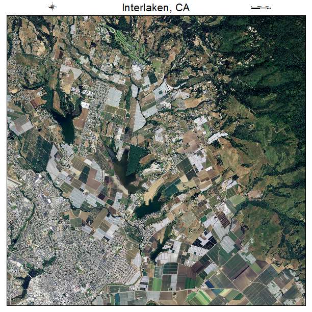 Interlaken, CA air photo map