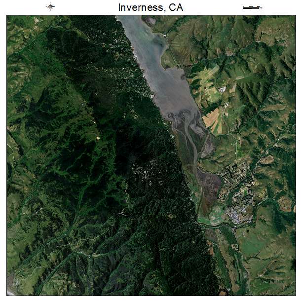 Inverness, CA air photo map