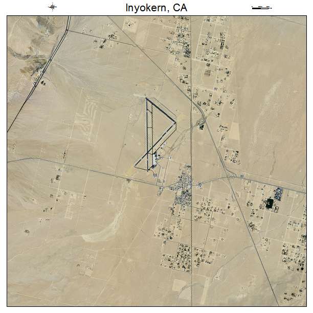 Inyokern, CA air photo map