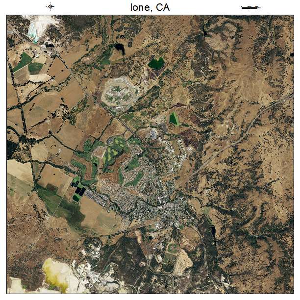Ione, CA air photo map