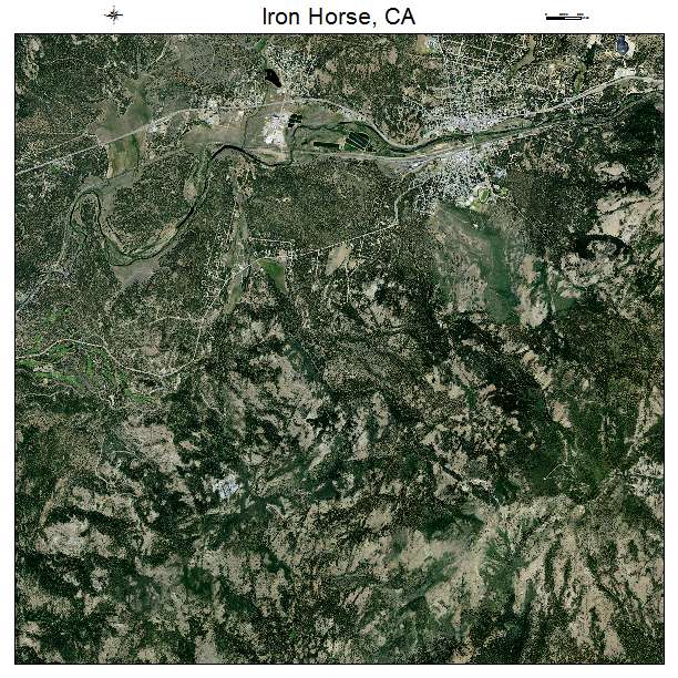 Iron Horse, CA air photo map