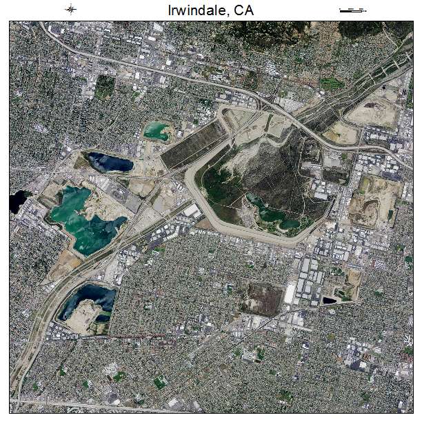 Irwindale, CA air photo map
