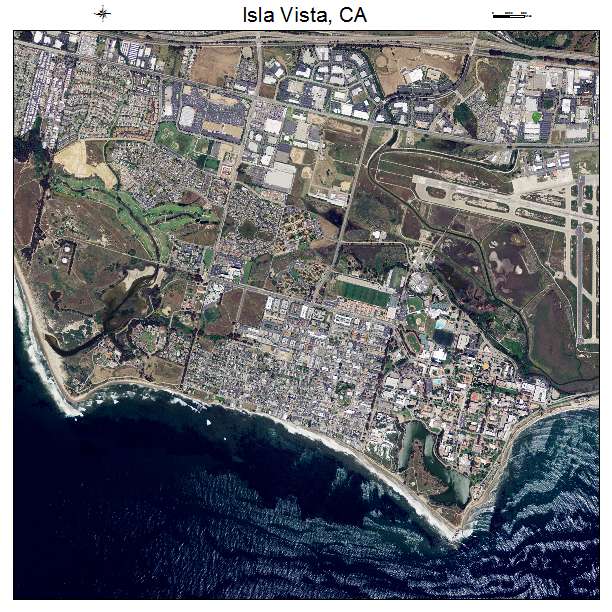 Isla Vista, CA air photo map
