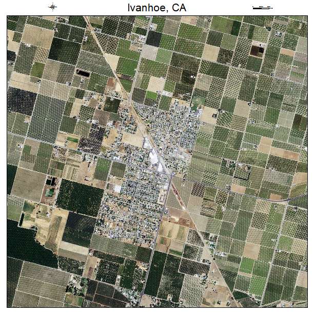 Ivanhoe, CA air photo map