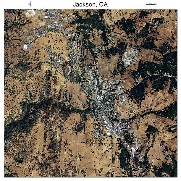 Jackson, CA air photo map