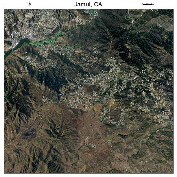 Jamul, CA air photo map