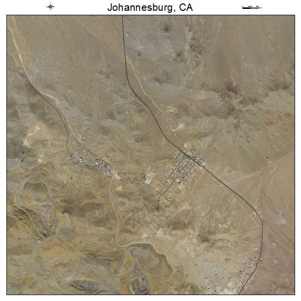 Johannesburg, CA air photo map