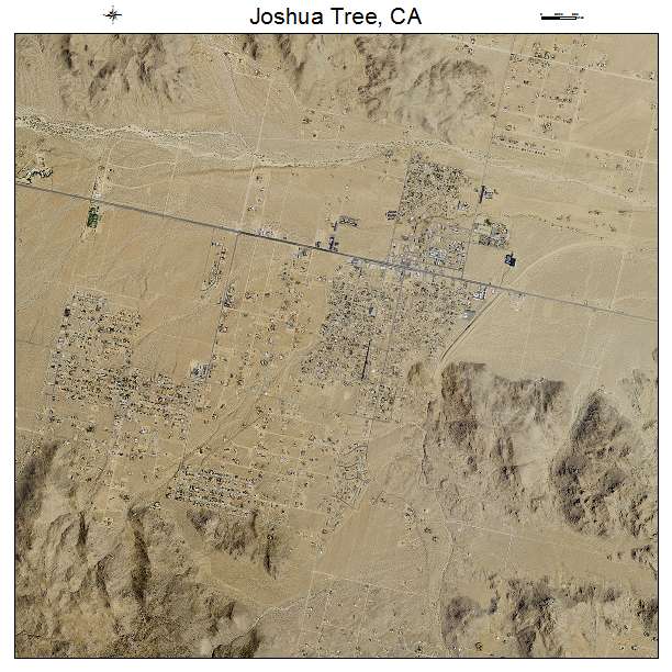 Joshua Tree, CA air photo map