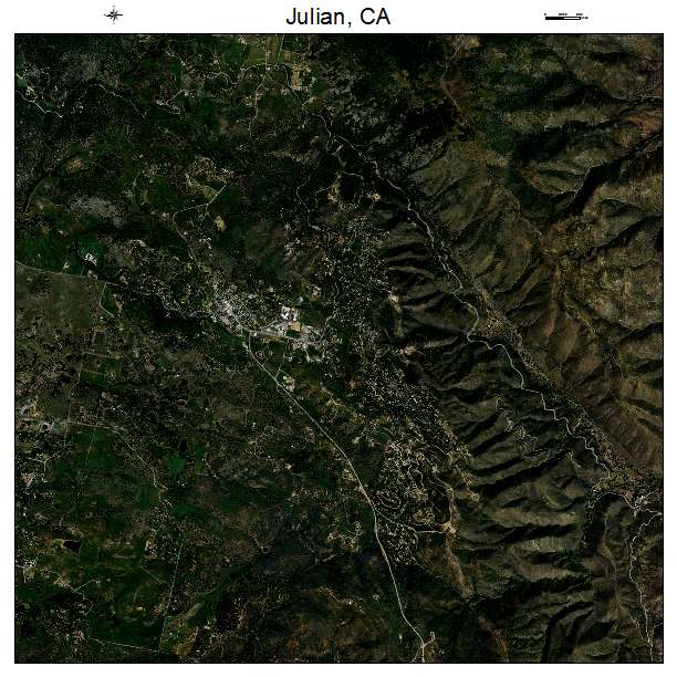 Julian, CA air photo map