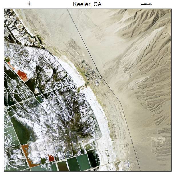 Keeler, CA air photo map