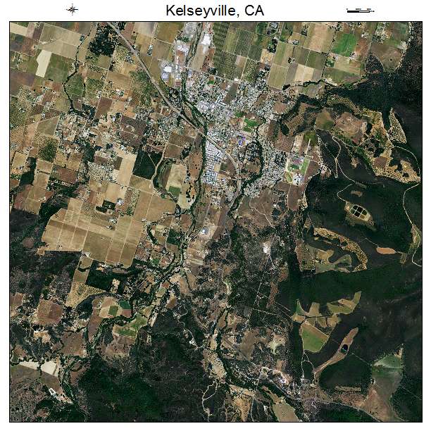 Kelseyville, CA air photo map