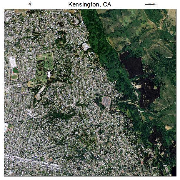 Kensington, CA air photo map