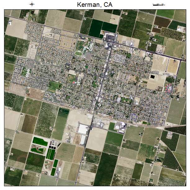 Kerman, CA air photo map