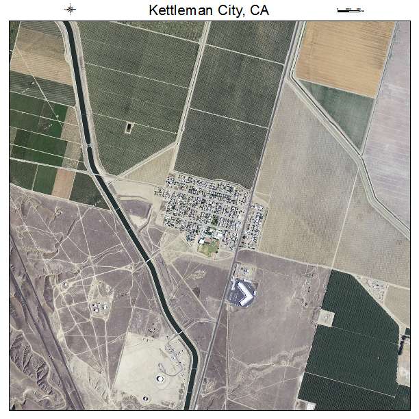 Kettleman City, CA air photo map